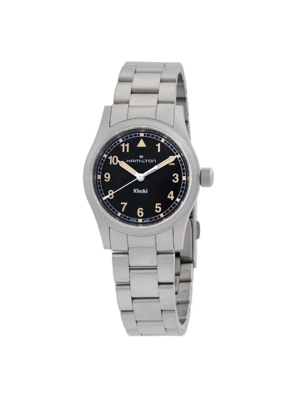 NWT Hamilton Khaki Field Quartz Black Dial Ladies Watch